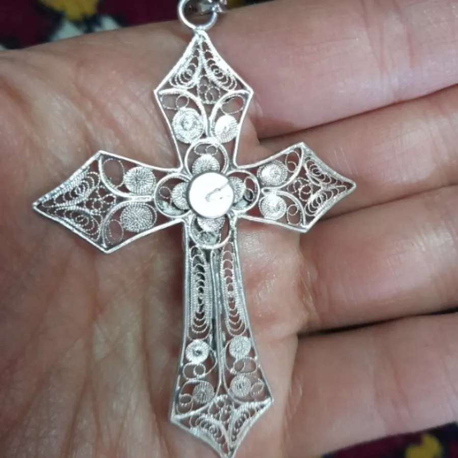گردنبند صلیب نقره