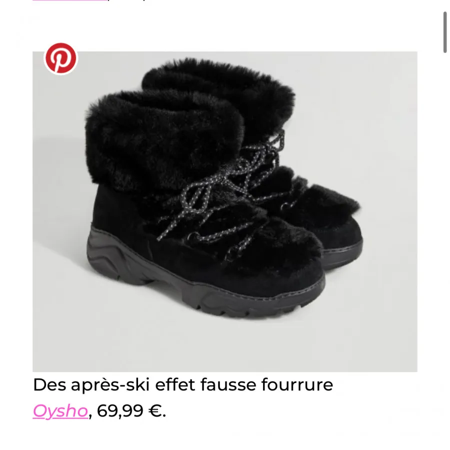 بوت مشکی پشمی اویشو Oysho