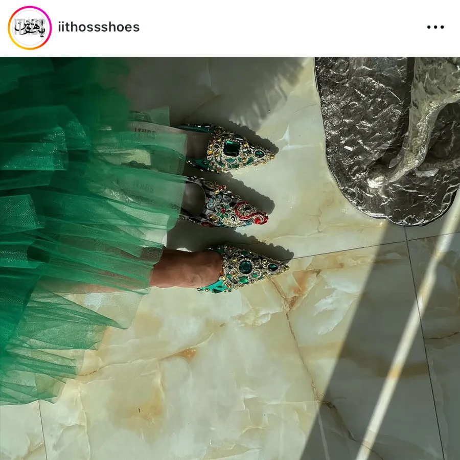 کفش پاشنه بلند سبز Ithos