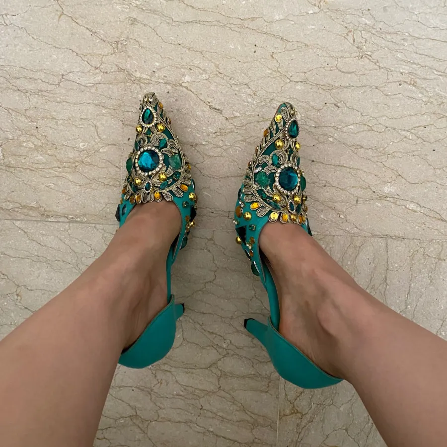 کفش پاشنه بلند سبز Ithos