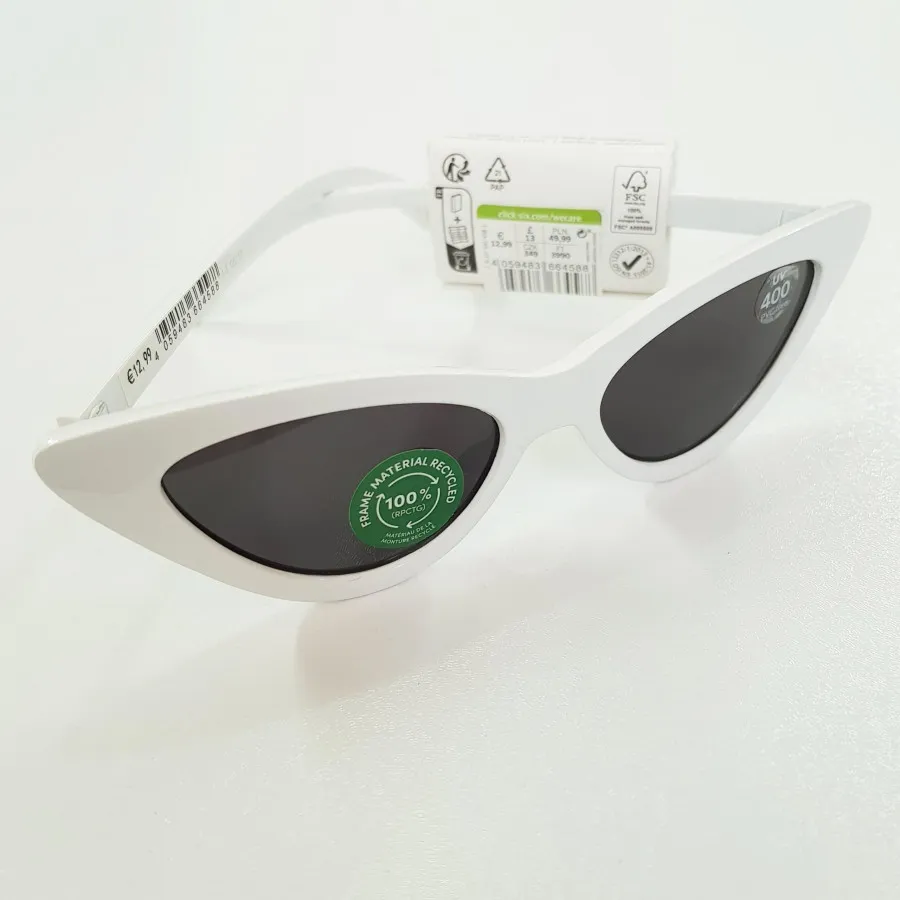 عینک فریم سفید گربه ای