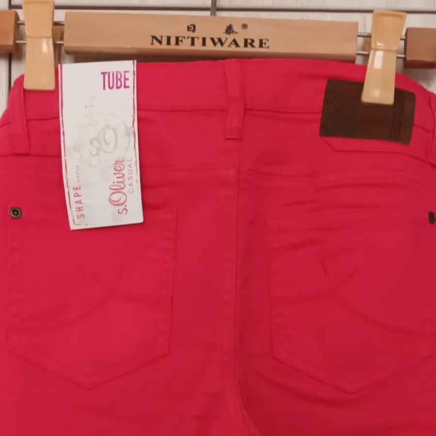 شلوار جین دخترانه قرمز