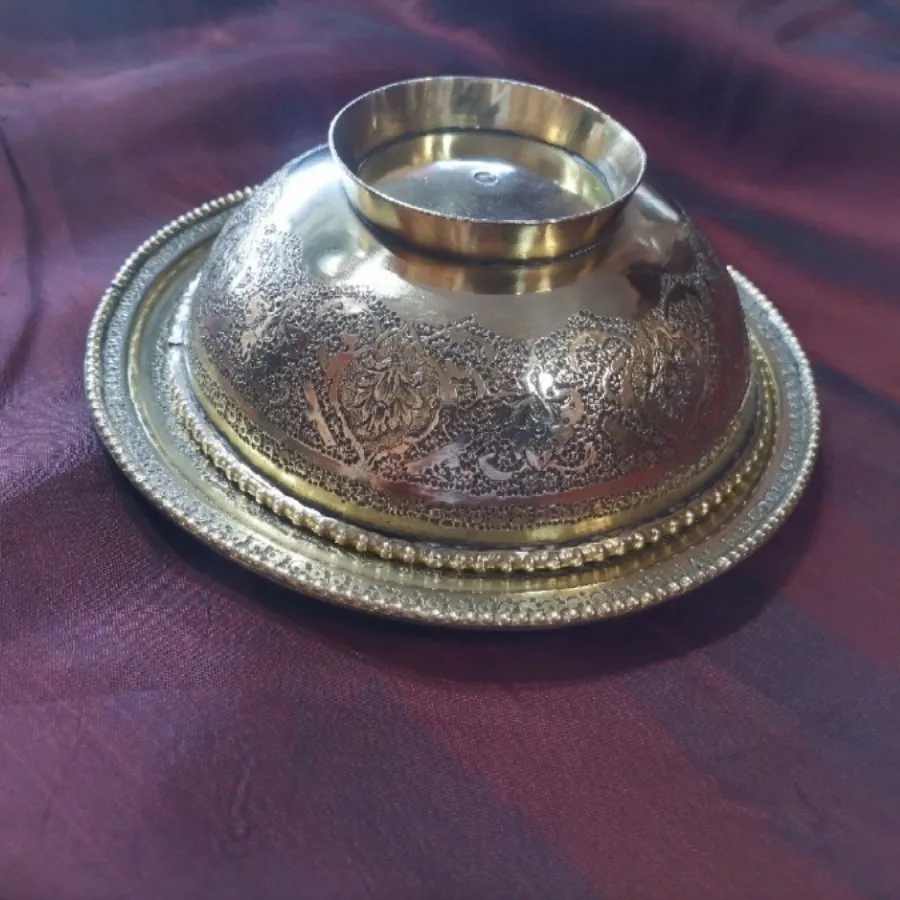 کاسه بشقاب برنجی