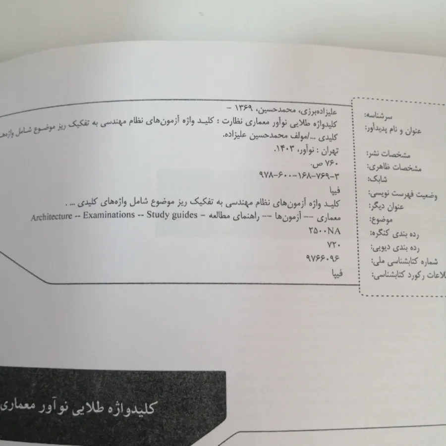 کلیدواژه نظارت معماری