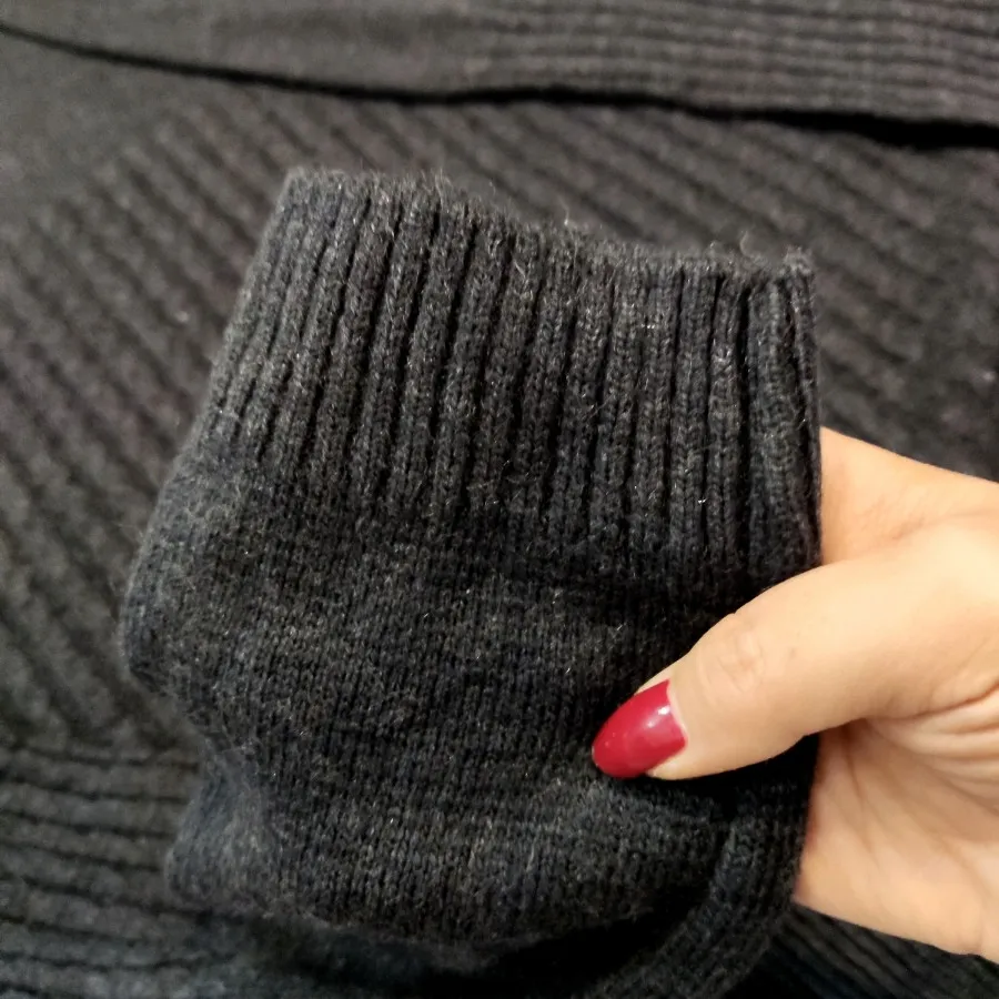 پلیور بافت ذغالی