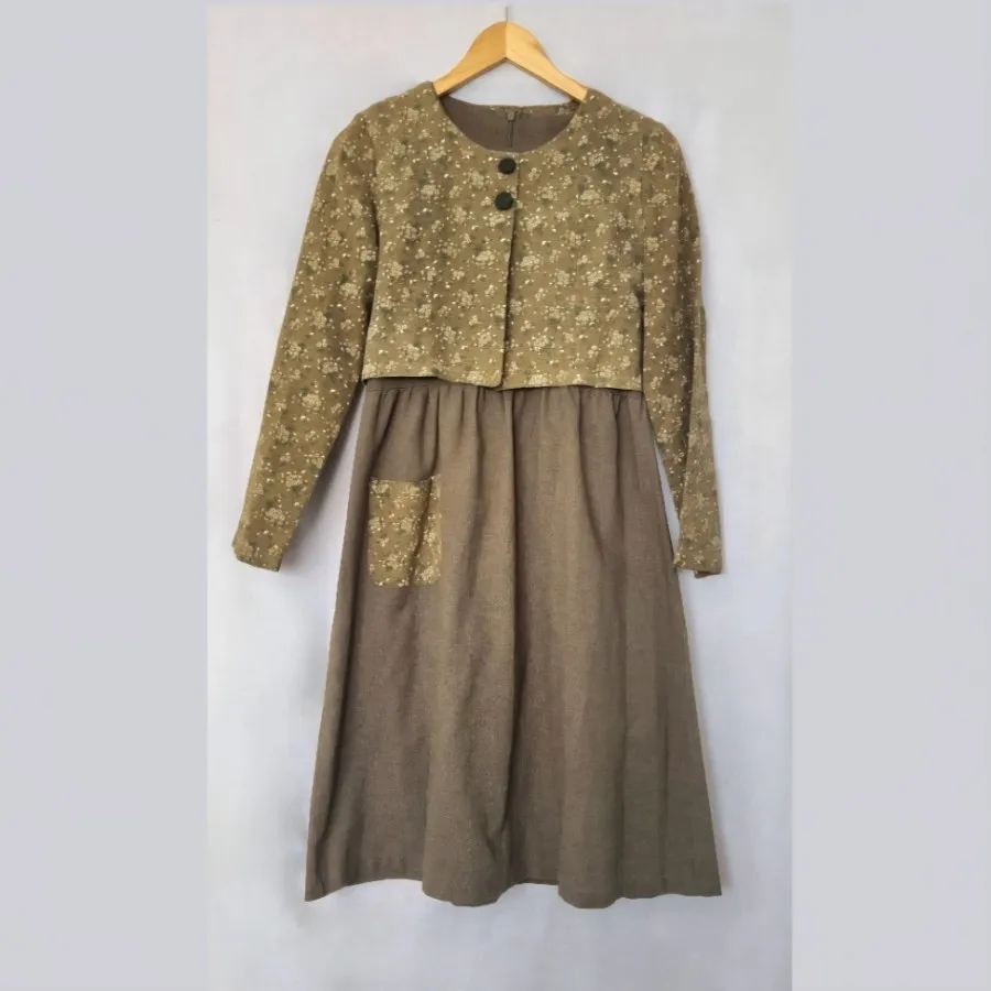 سارافن و کراپ کت سبز