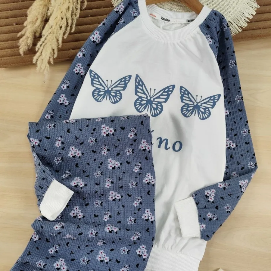 بلوز و شلوار سه پروانه با