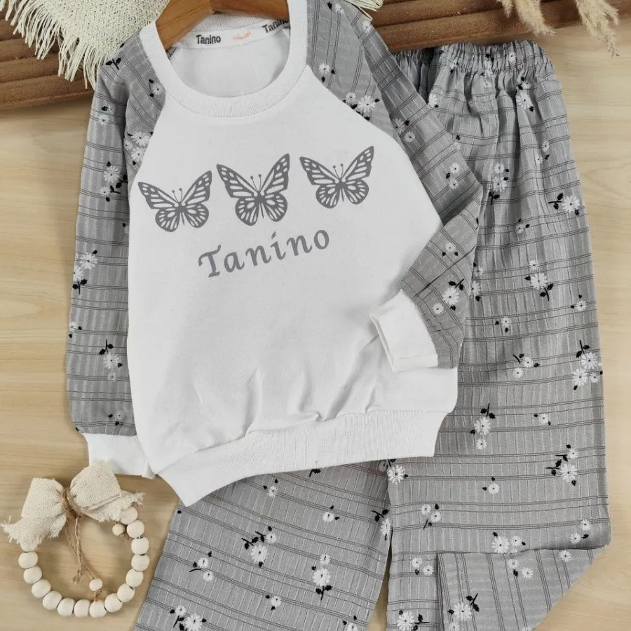 بلوز و شلوار سه پروانه با