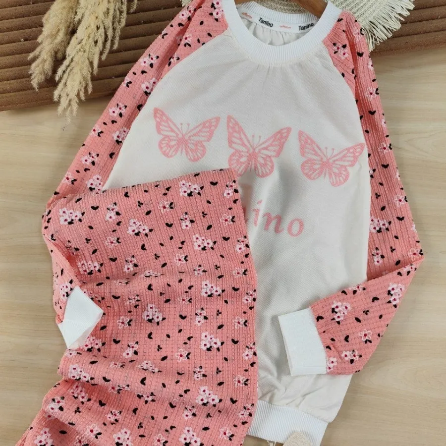 بلوز و شلوار سه پروانه با