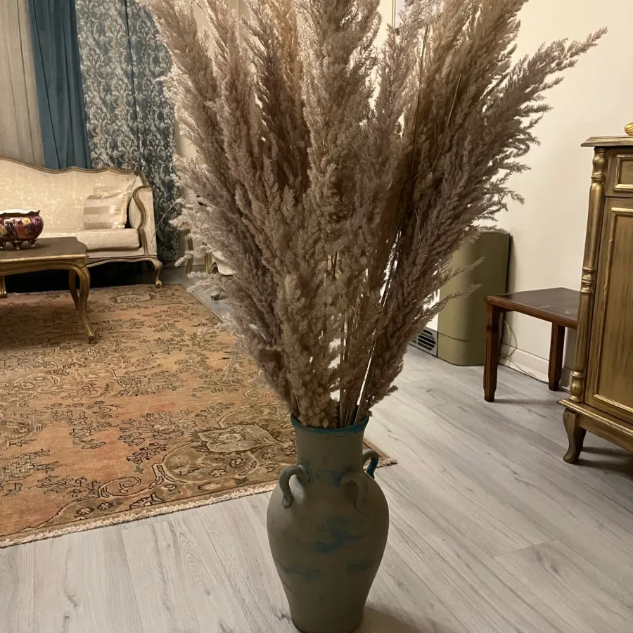 گلدان سفالی پتینه و گل