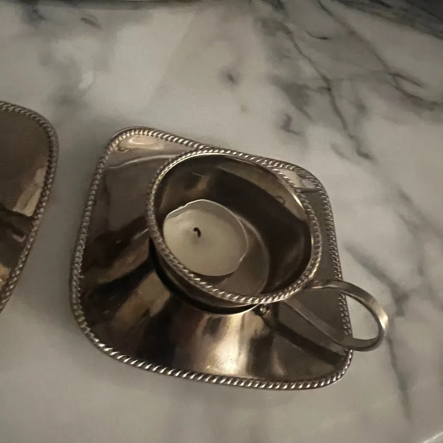 تخته سرو چوبی و جا شمعی