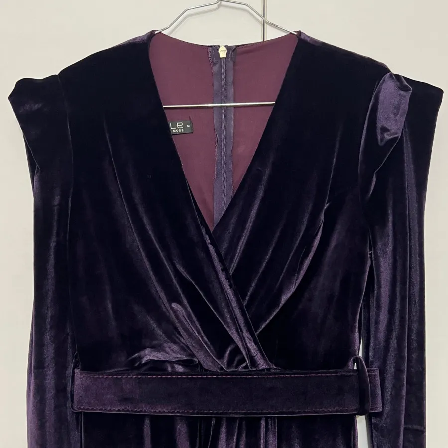 پیراهن مجلسی بادمجونی