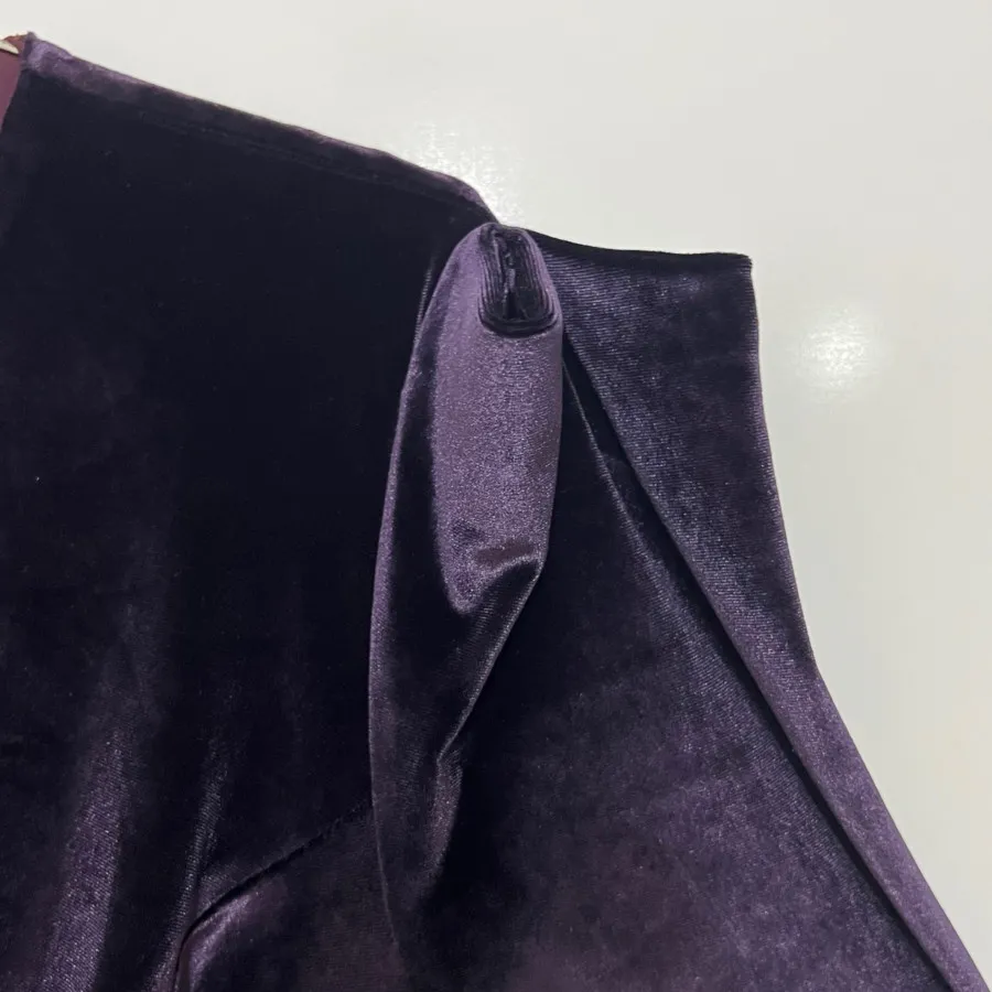 پیراهن مجلسی بادمجونی