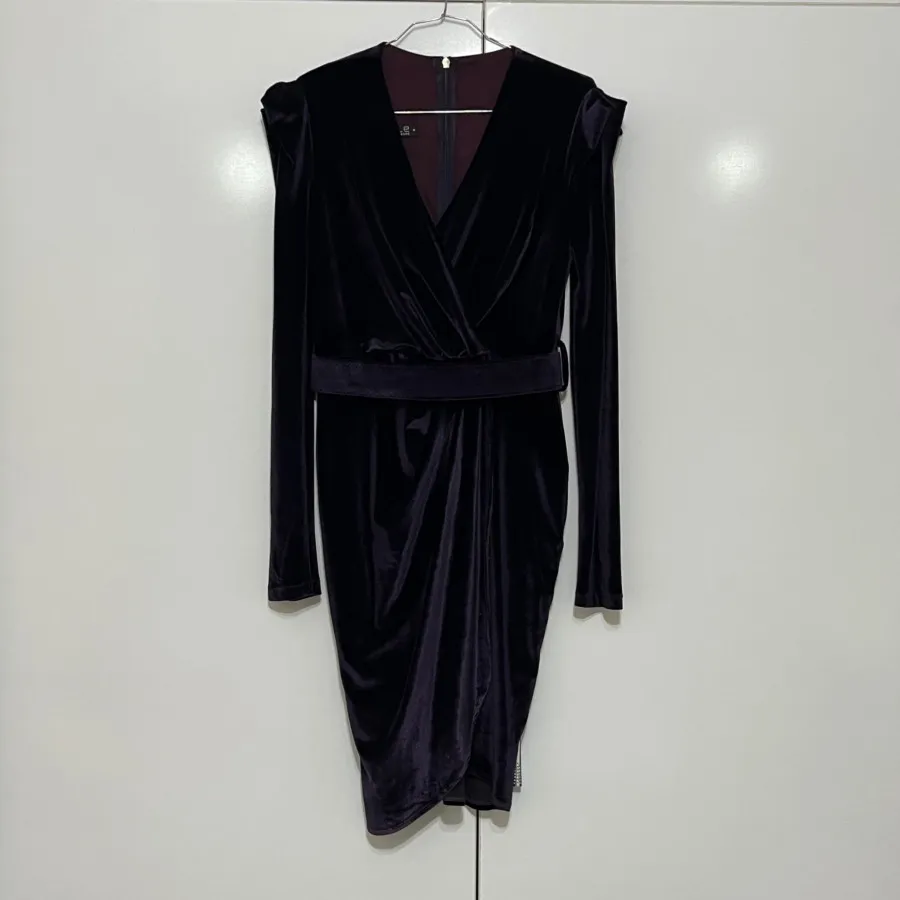 پیراهن مجلسی بادمجونی