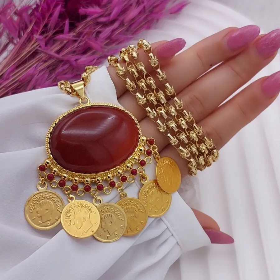 زنجیر و پلاک طرح طلا