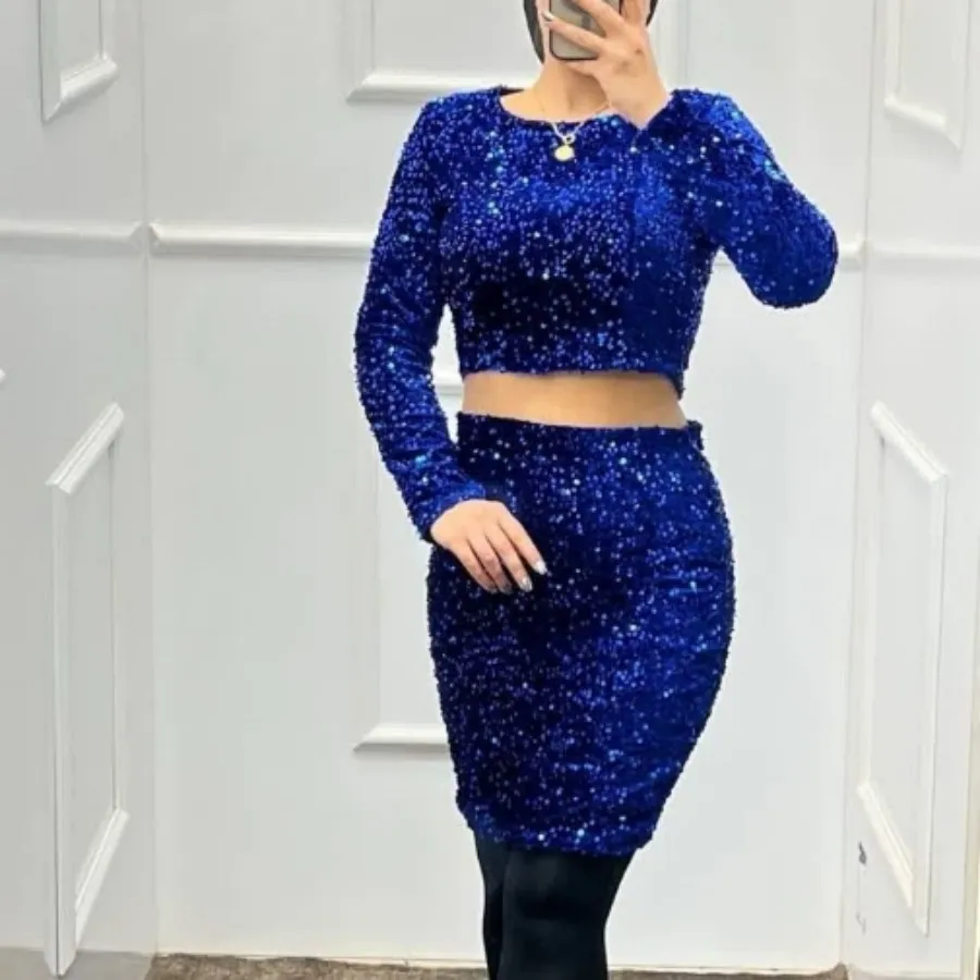 کراپ و دامن مجلسی پولک