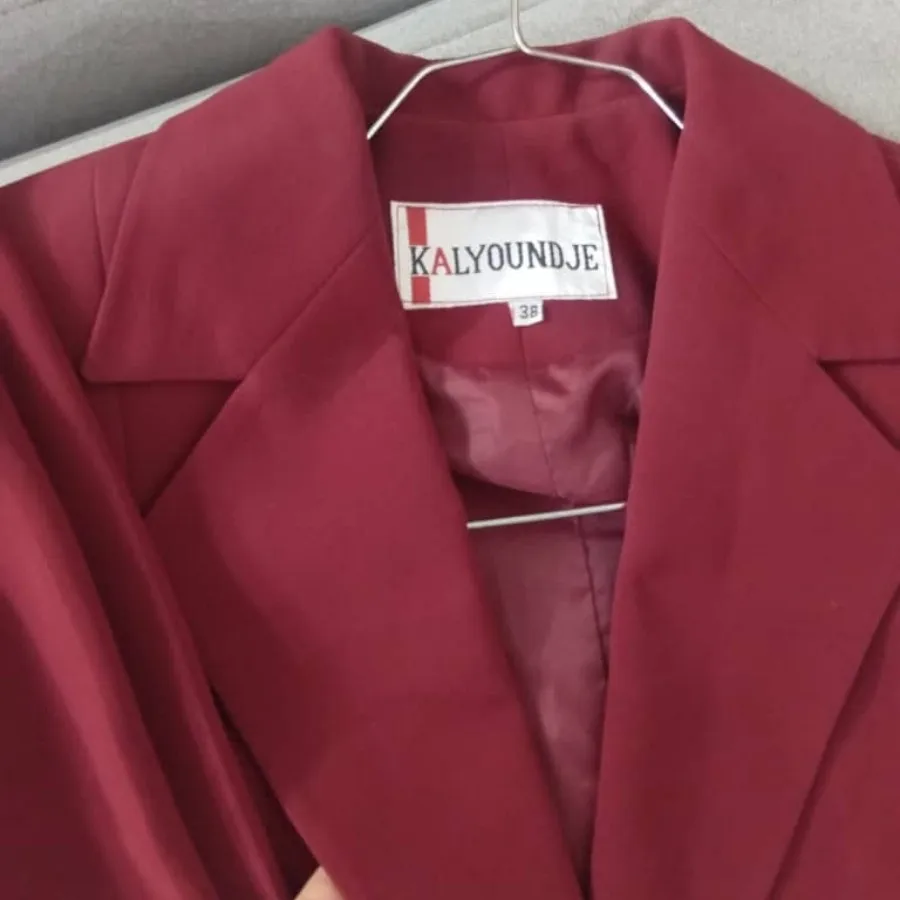 مانتو شلوار کرپ زرشکی س