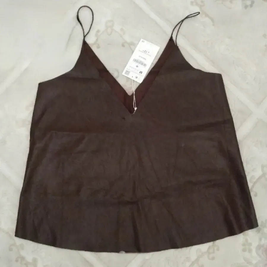 تاپ چرم zara