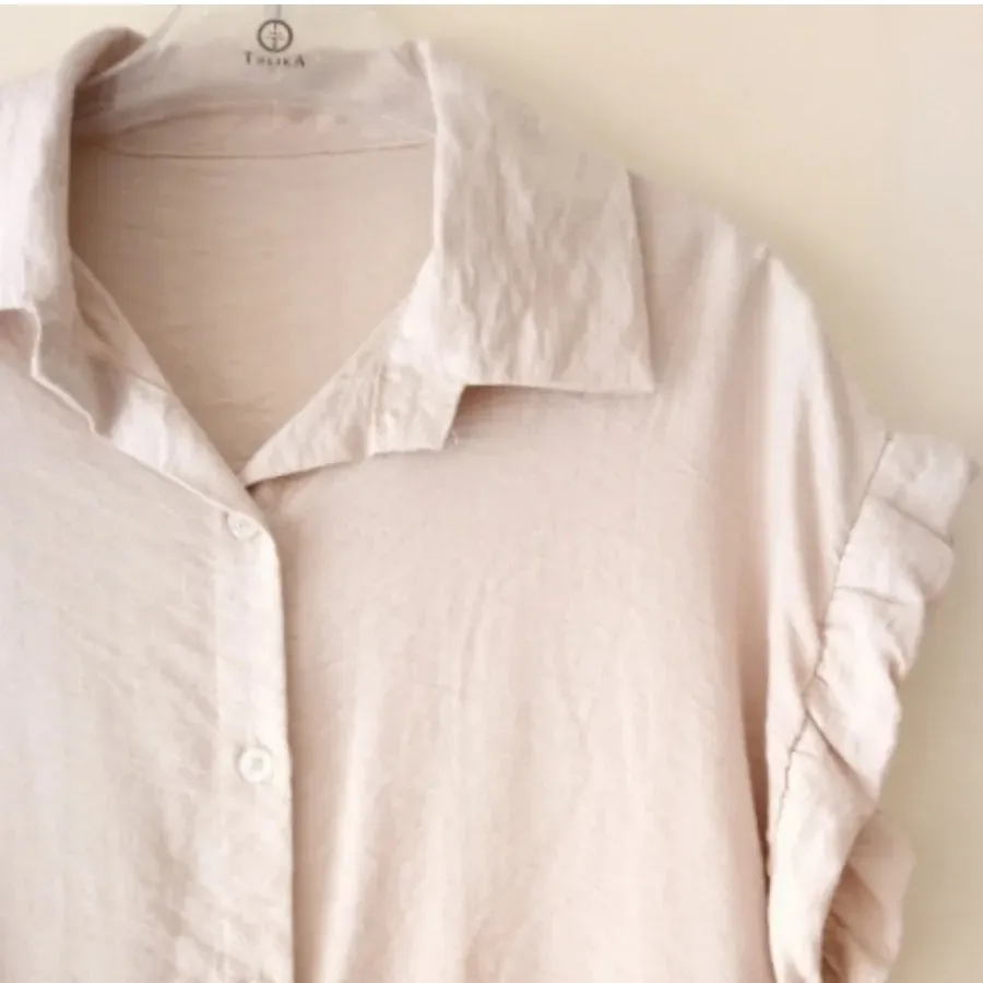 بلوز آستین پروانه ای