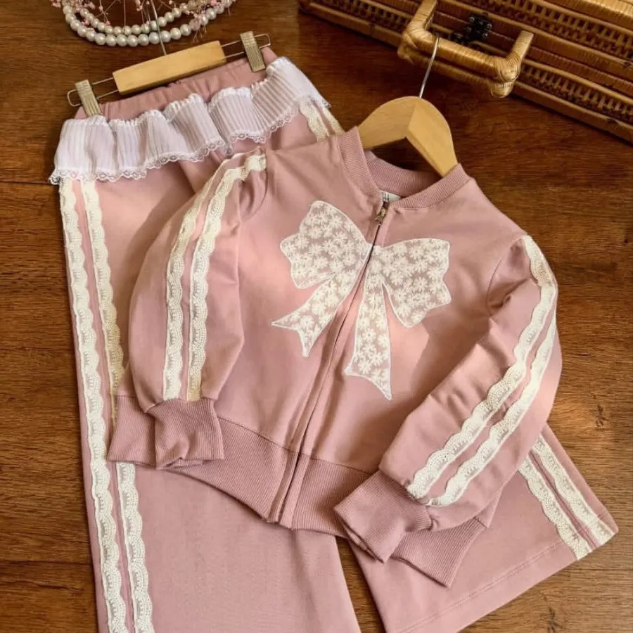 سویشرت شلوار دخترانه تورد