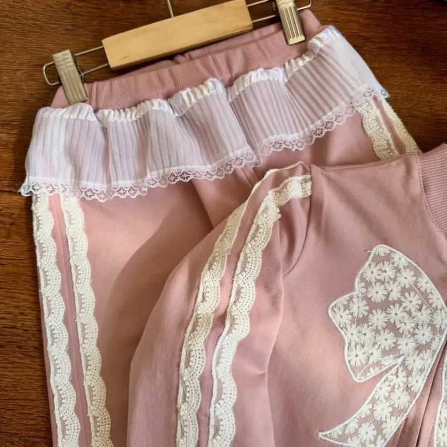 سویشرت شلوار دخترانه تورد