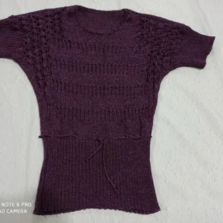 تیشرت بافت بنفش