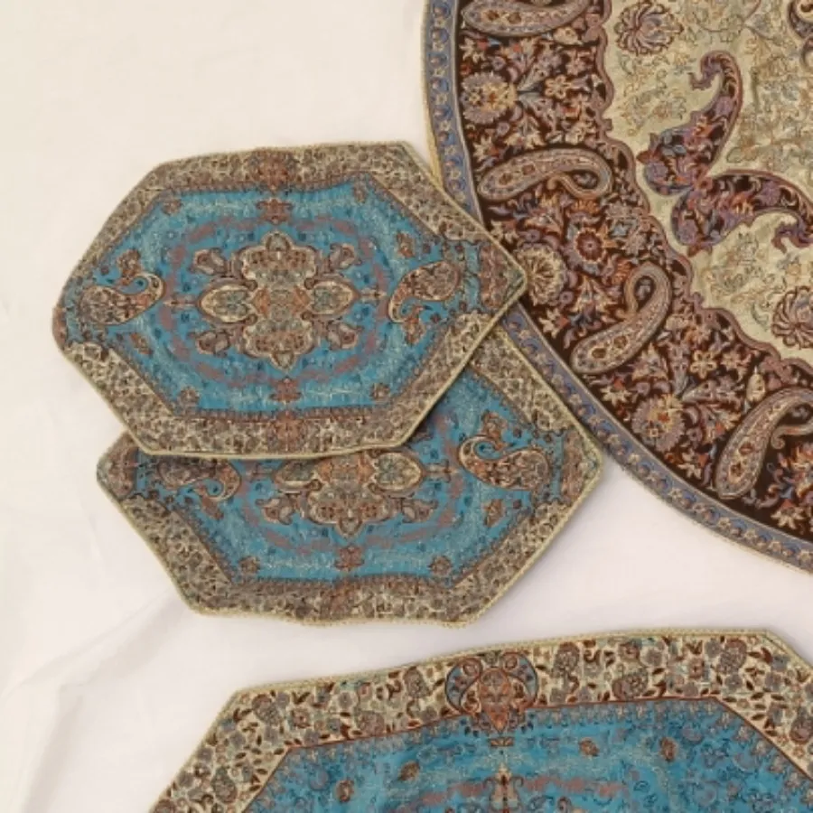 رومیزی ترمه ابریشم نفیس