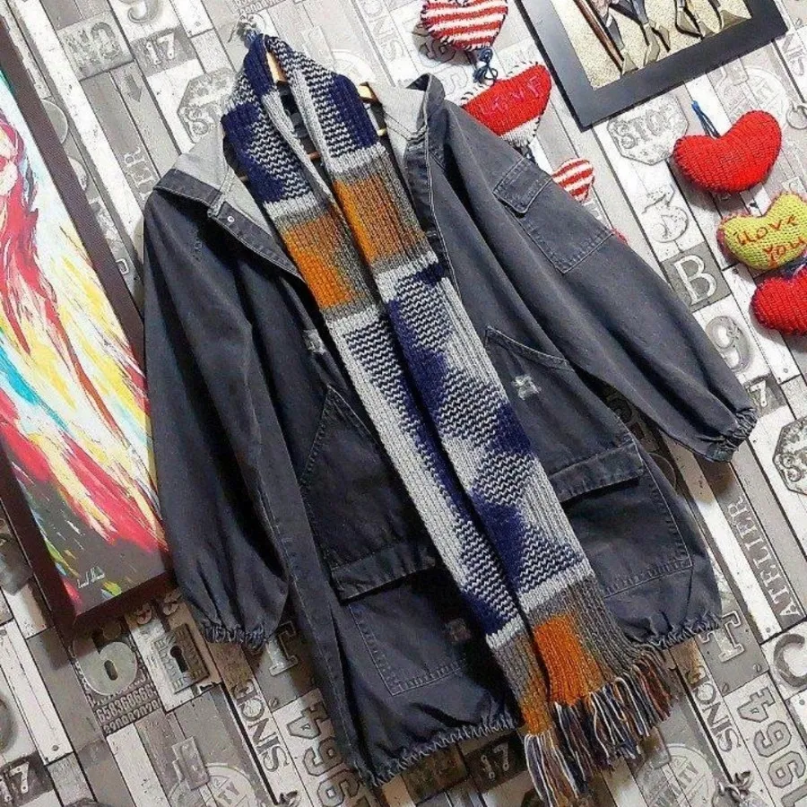 شالگردن دست باف باهم