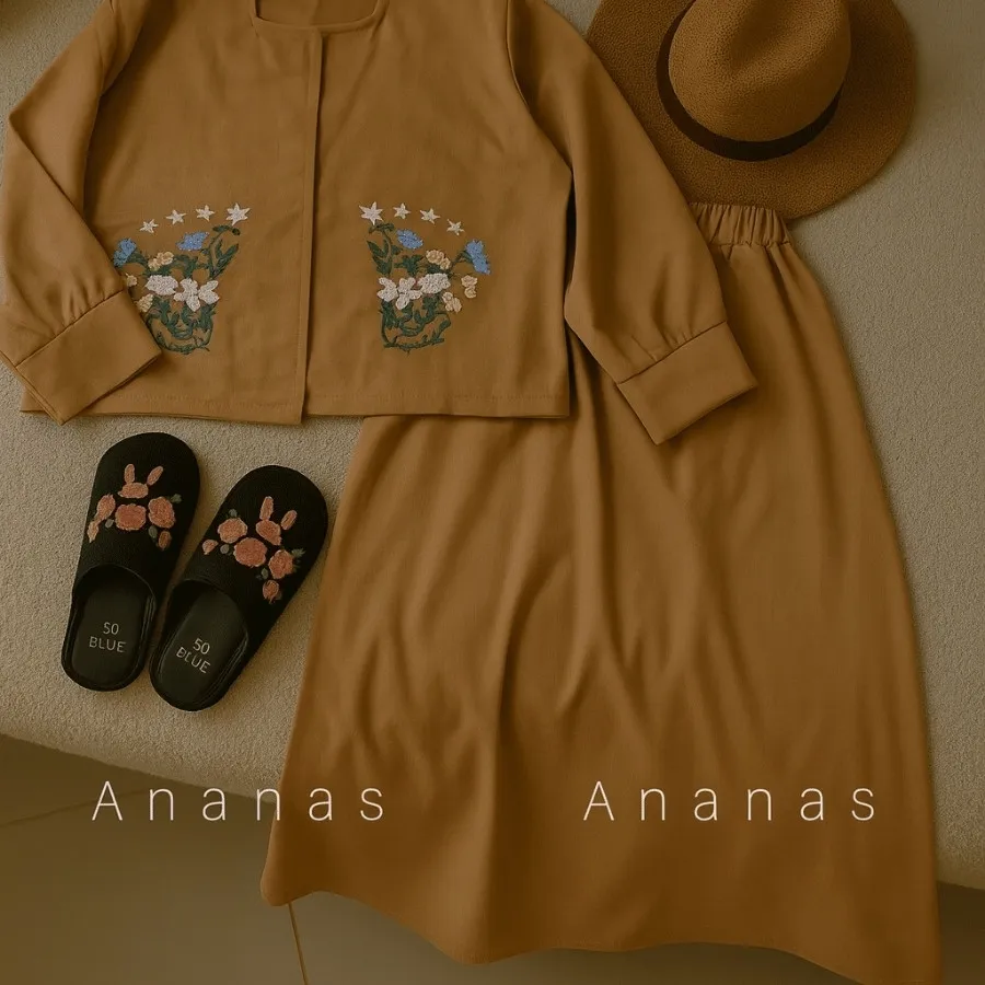 ست کت و دامن گلدوزی