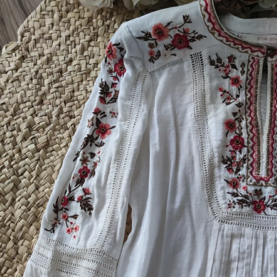 شومیز وارداتی گلدوزی