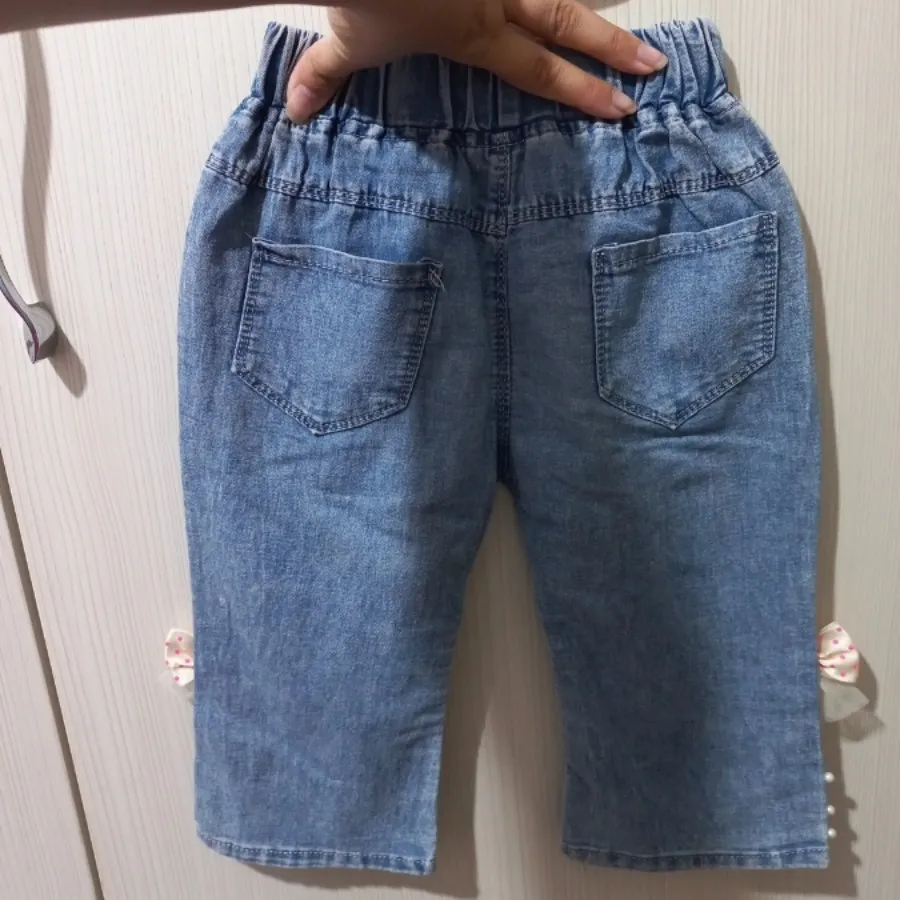 شلوارک بچگانه جین کاغذی