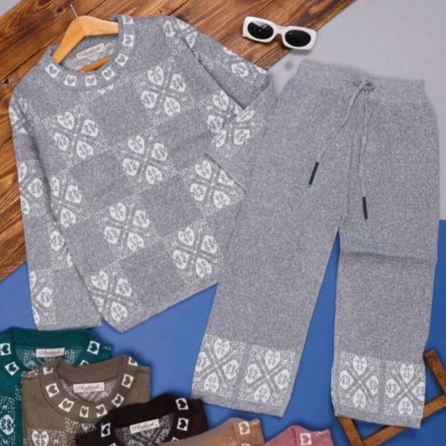 بلوز شلوار بافت دخترانه