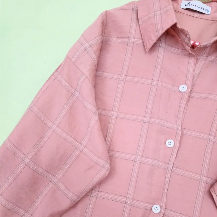 شومیز مانتویی صورتی