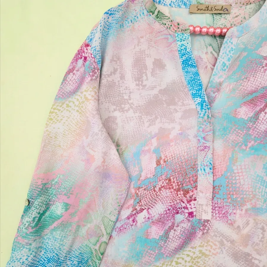 بلوز پوست ماری رنگی