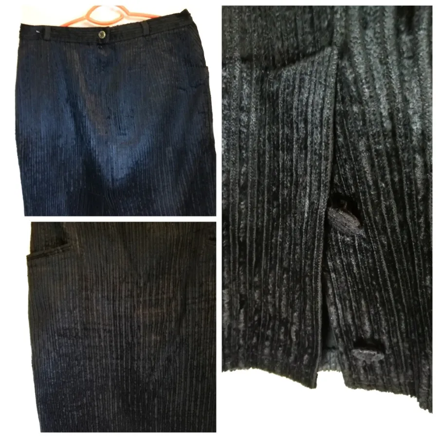 دامن مخمل کبریتی خارجی