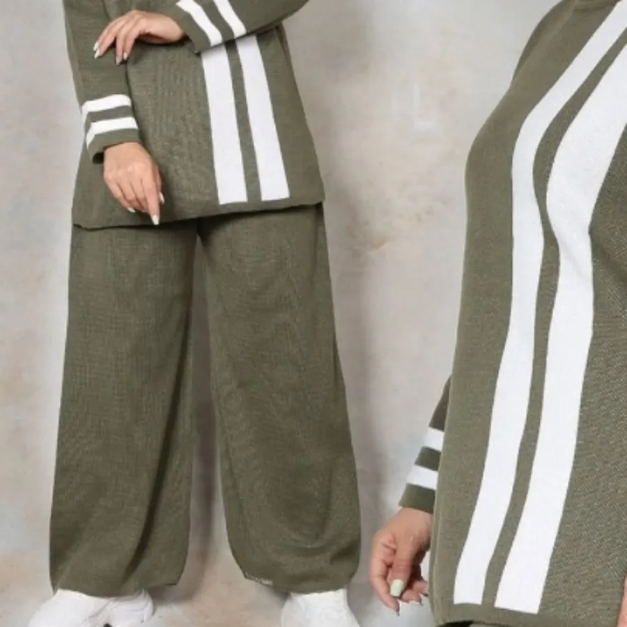 ست بافت پیرهن شلوار زنانه