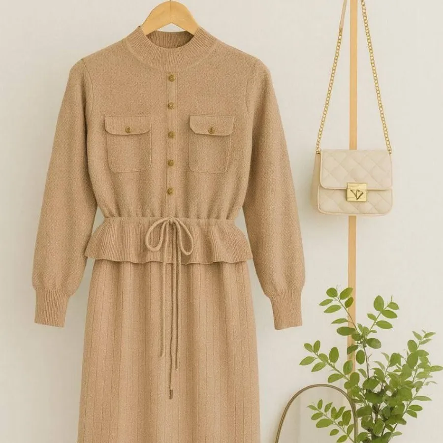 پیراهن بافت بلند گرم