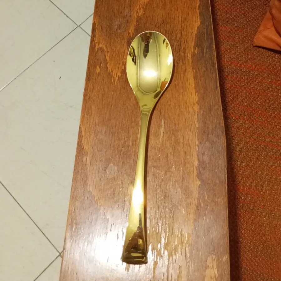 قاشق خورشت استیل طلایی