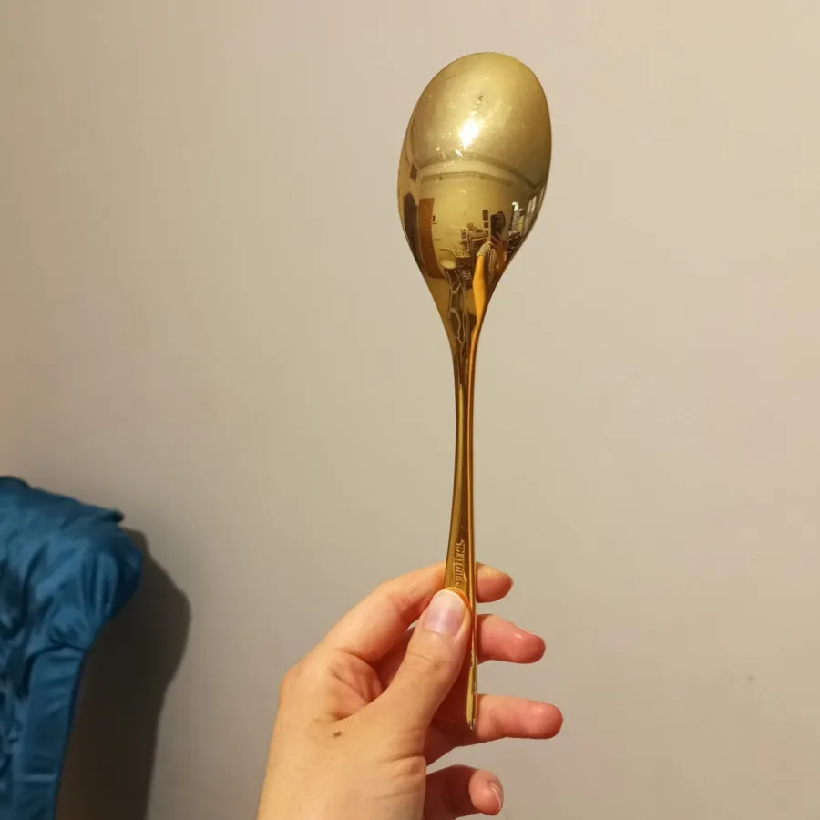 قاشق خورشت استیل طلایی