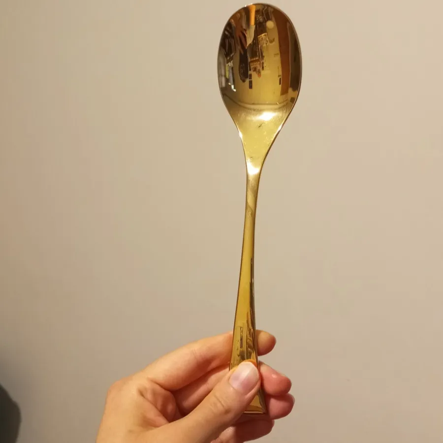 قاشق خورشت استیل طلایی