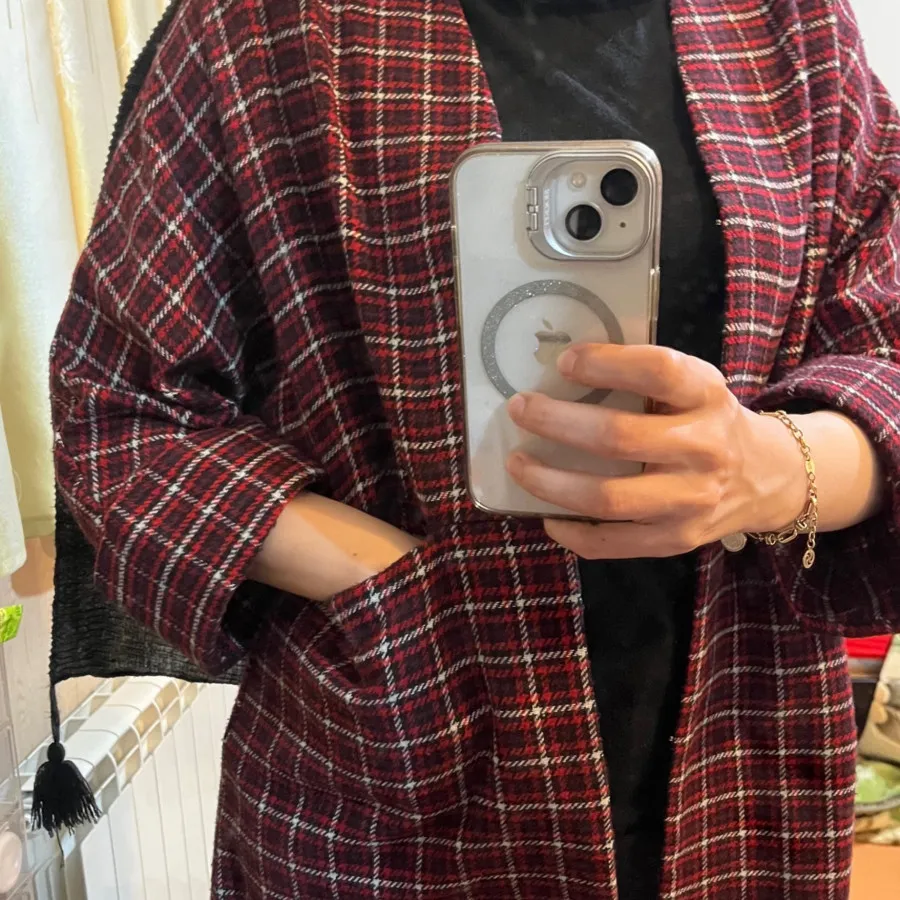 کت قرمز قد 90 پاییزه