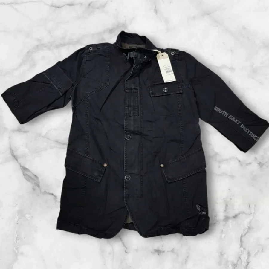 کاپشن نیمه اور کتان مشکی