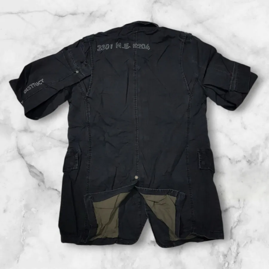 کاپشن نیمه اور کتان مشکی