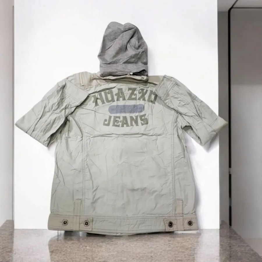 کاپشن کتان کلاهدار خارجی