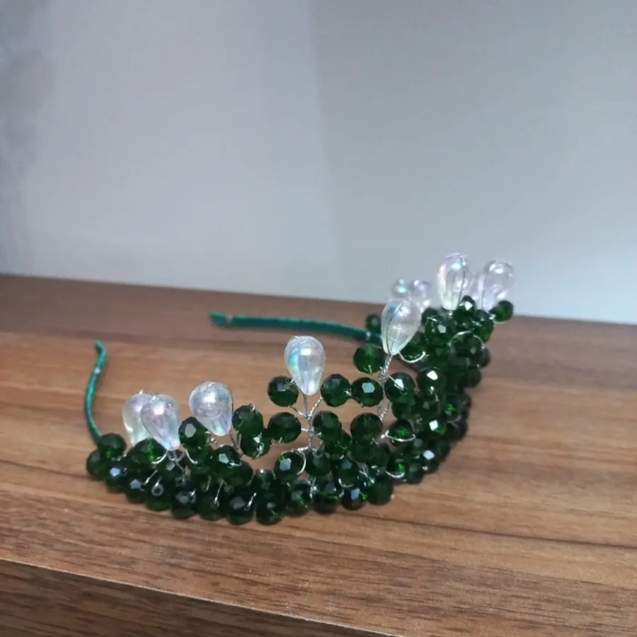 تاج کریستالی مجلسی  سبز