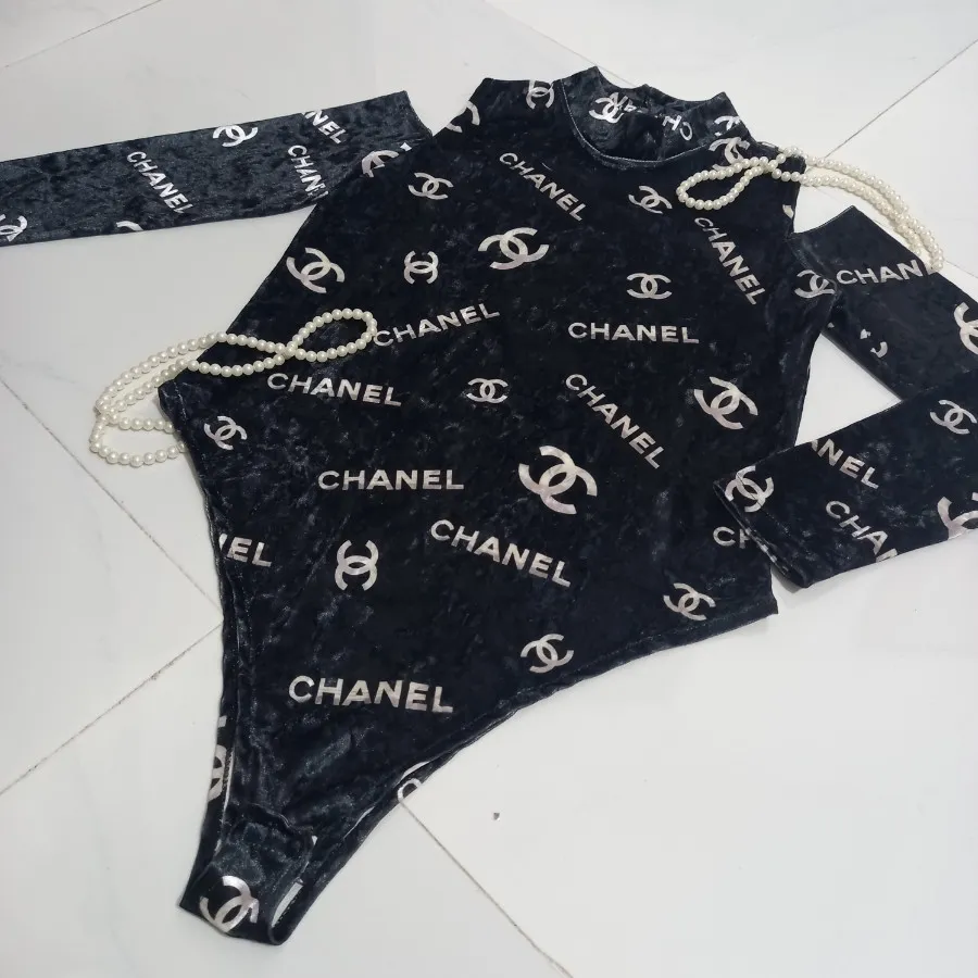 بادی مخمل طرح CHANEL