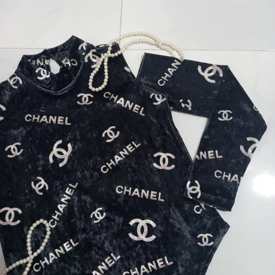 بادی مخمل طرح CHANEL