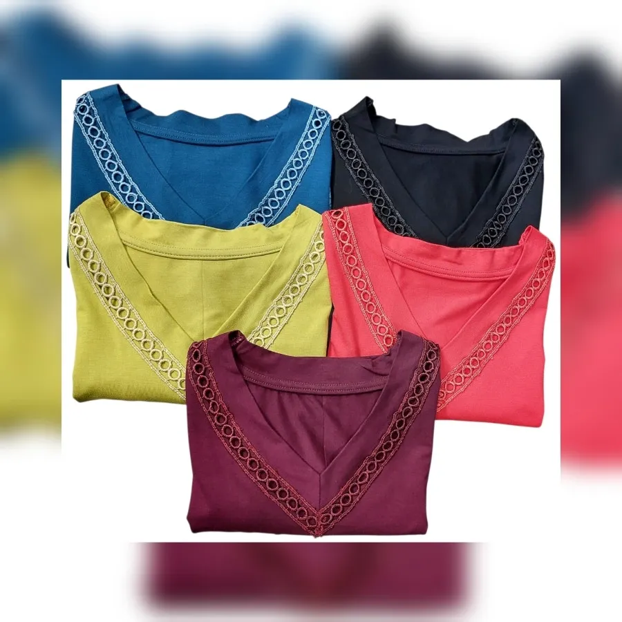 تیشرت یقه هفت گیپور