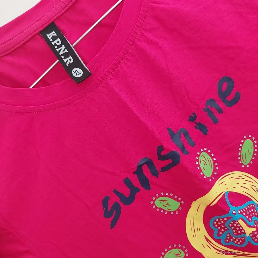 تیشرت بلند صورتی