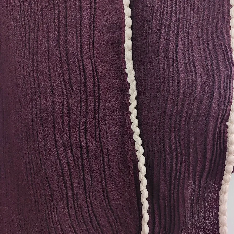 شال پلیسه زرشکی پاییزه